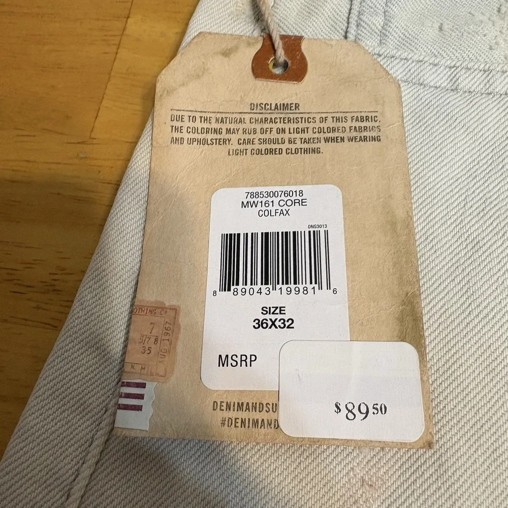 Denim & Supply Ralph Lauren Jeans Womens 36x32 Slim Fit‎ Low Rise White Distress